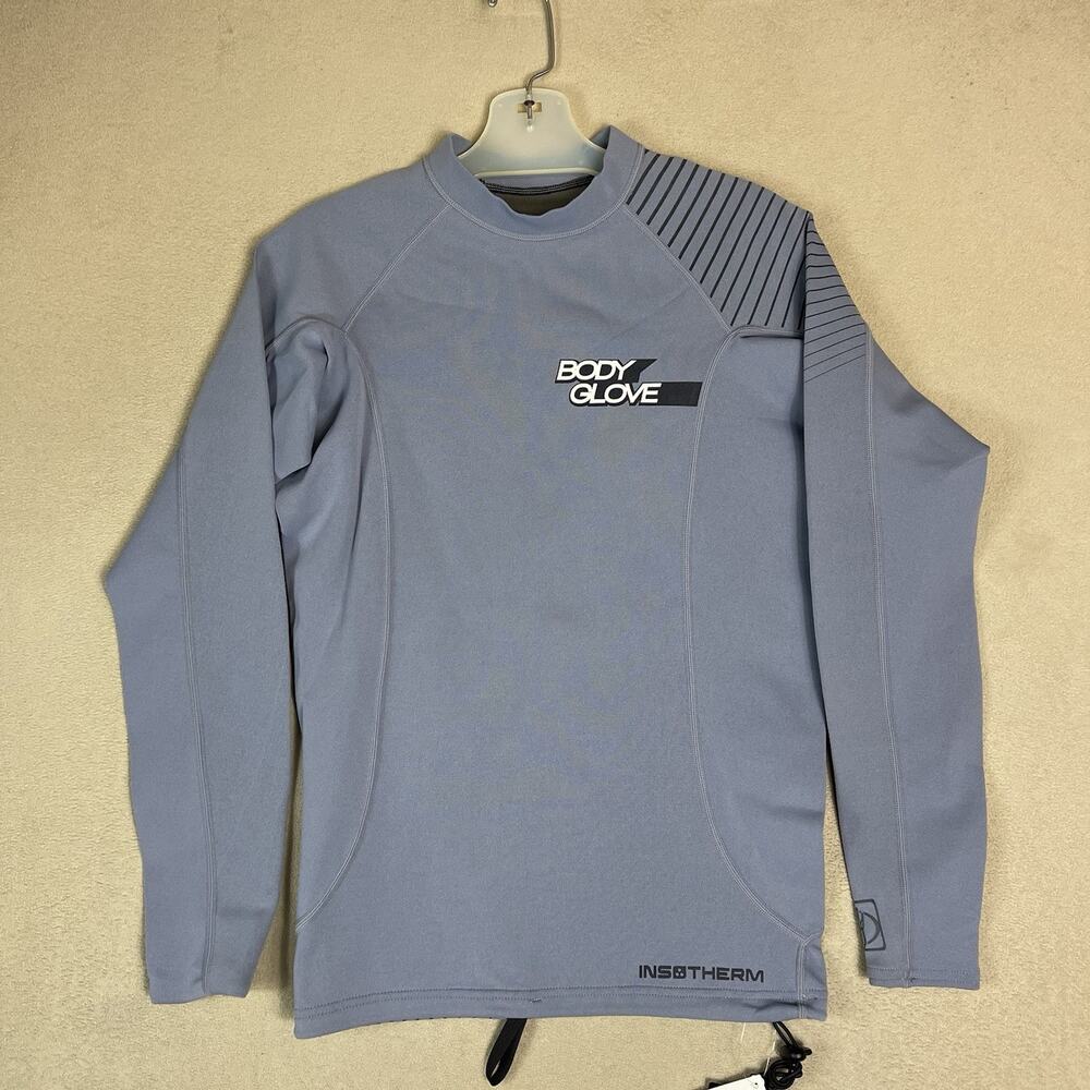 Body Glowe Shirt‎ Mens S Gray Surf 0.5 mm Insotherm Long Sleeve Titanium Stretch